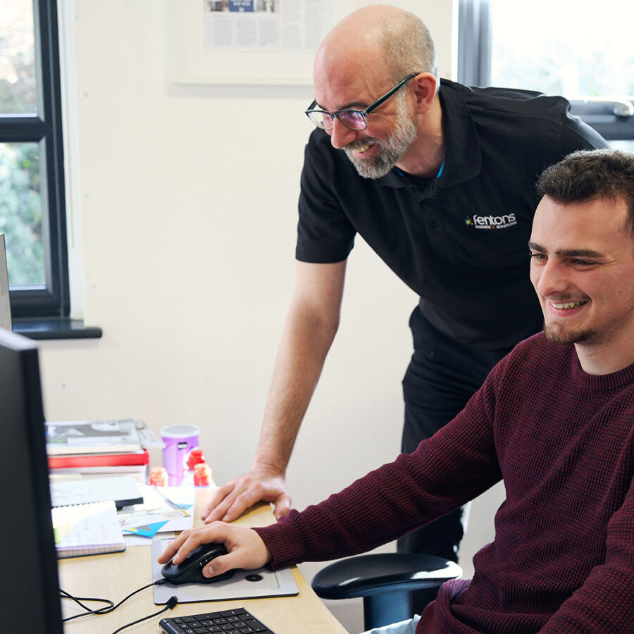 Fentons IT professional providing IT support to client